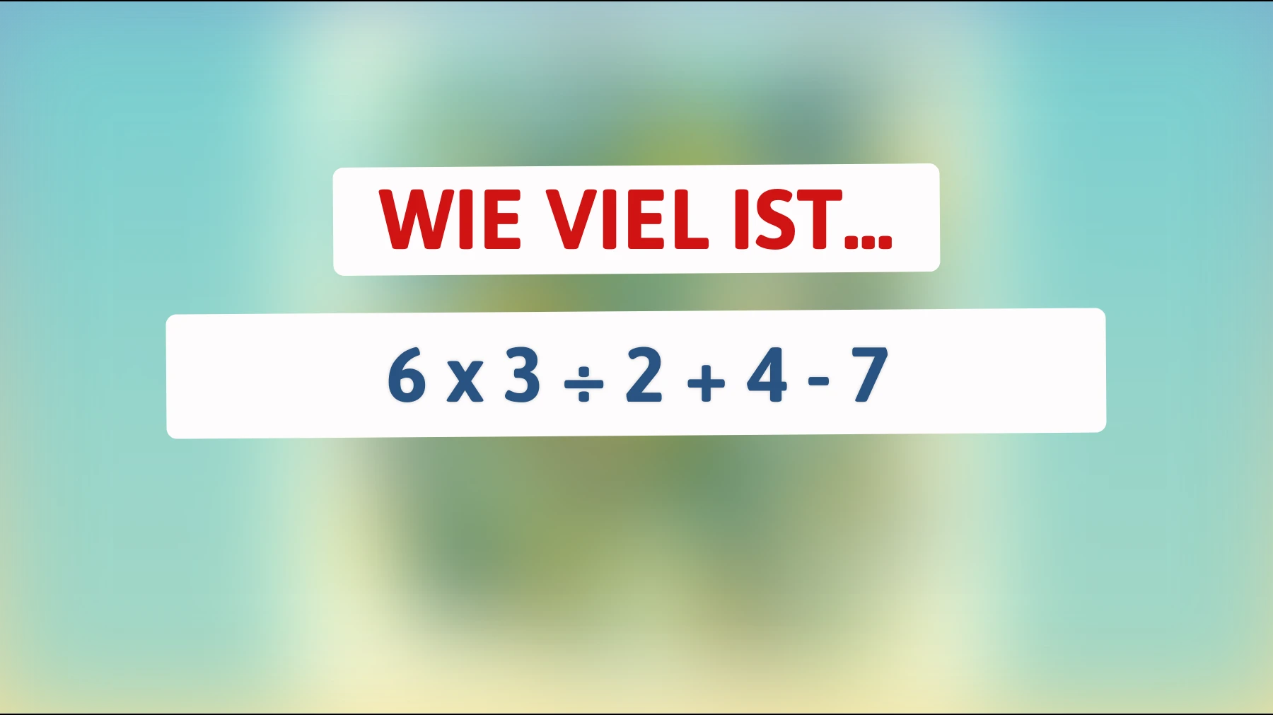 Nur 1 % können dieses knifflige Rätsel lösen: Können Sie die richtige Antwort finden?"